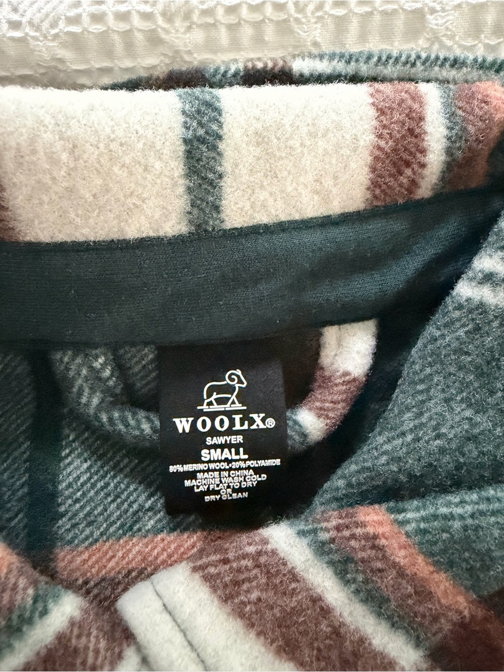 WoolX Sawyer Shacket  - Shirt Jacket Green Plaid - Picture 7 of 9